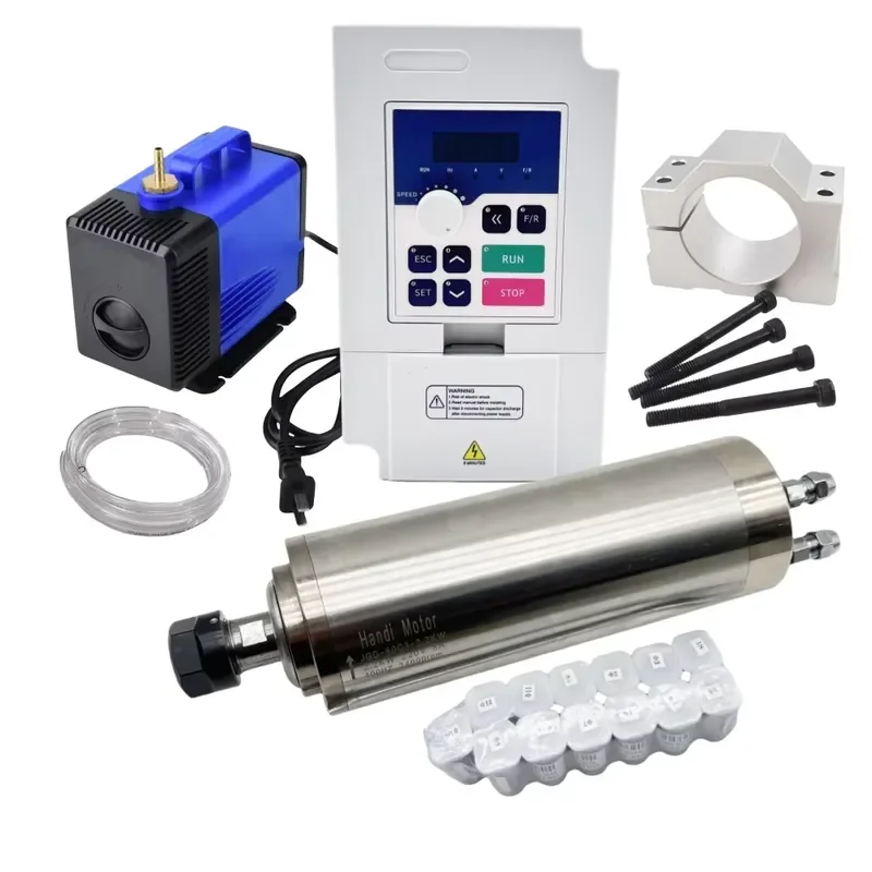 2.2Kw Water Cooled Spindle Kit Vfd - 80MM 2.2KW ER20 watergekoelde CNC-spindelmotorset met