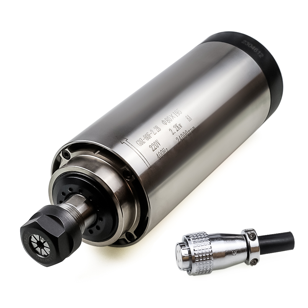 Air Cooled 1.5Kw Spindle Motor Inverter 110V - 2,2KW 1,5KW Luchtgekoelde CNC-spindelmotorset VFD-omvormer 220V
