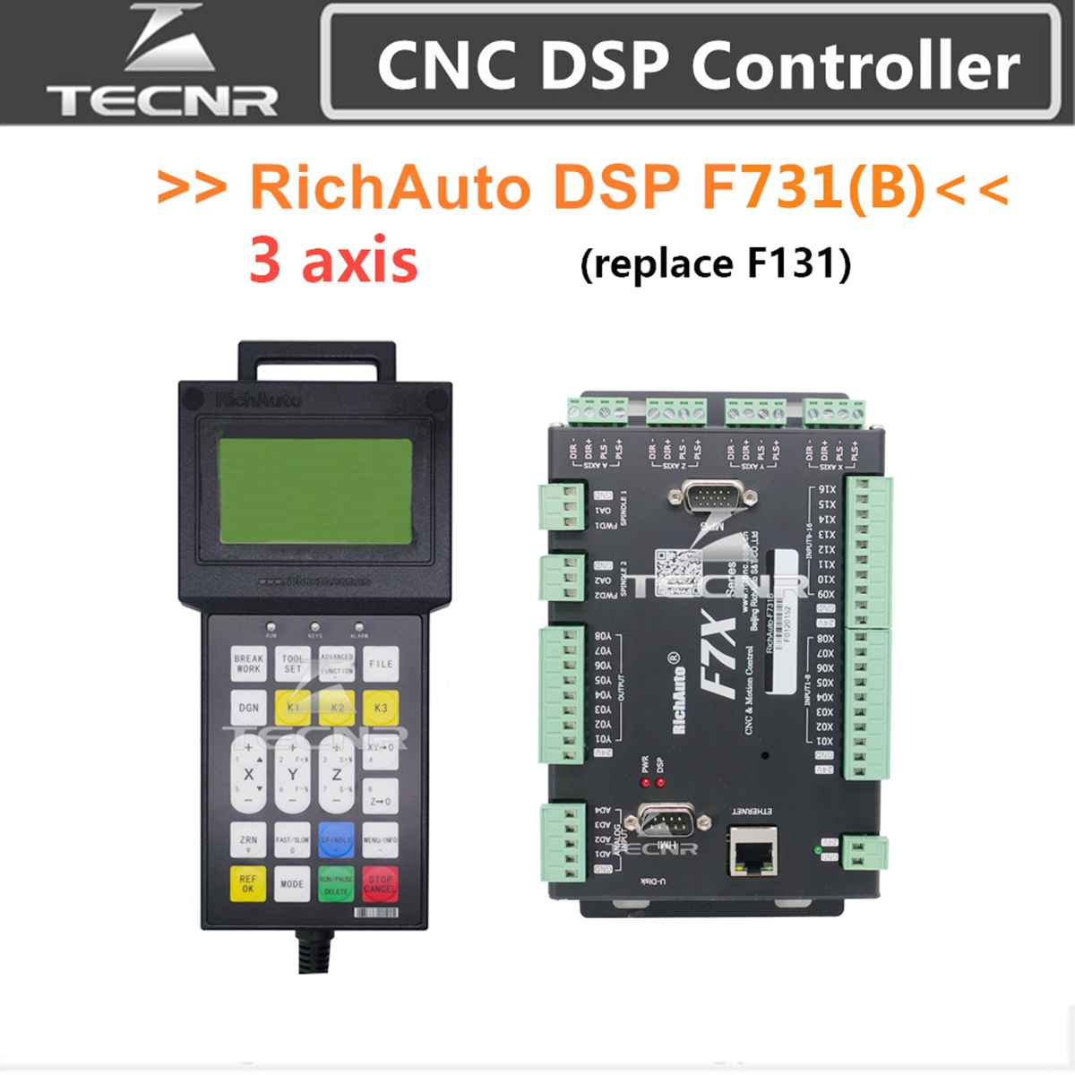 Richauto A11 Dsp Controller 3 Axis - RichAuto DSP F731 3-assig bewegingscontrolesysteem F7X
