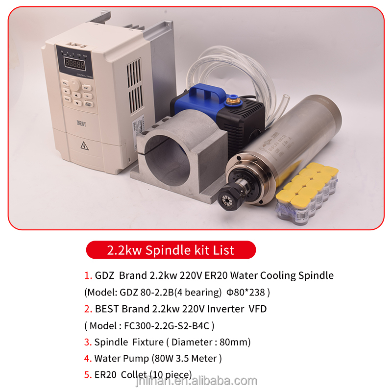 Motor Inverter VFD Kit CNC Spi - 2.2Kw Water Cooled Spindle Kit Vfd recensie en prijs