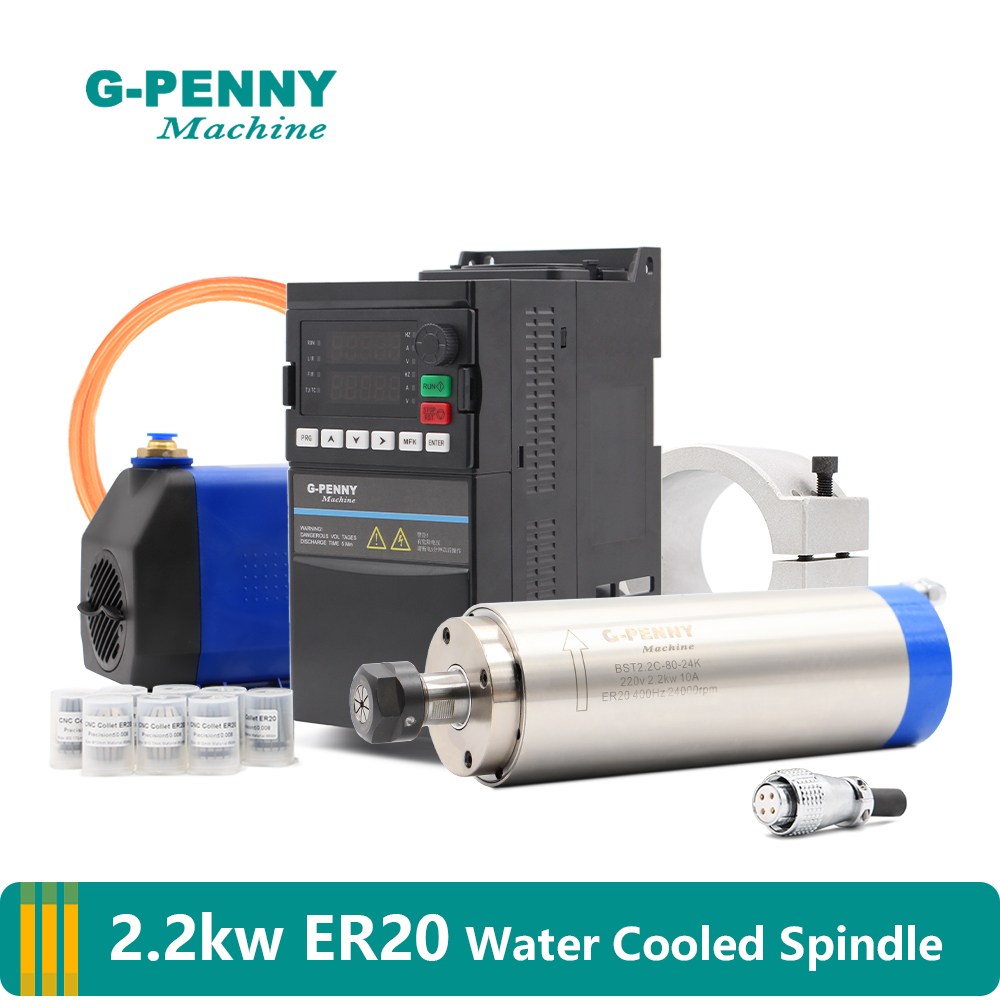 G-PENNY 2,2 kW ER20 watergekoe - 2.2Kw Water Cooled Spindle Kit Vfd recensie en prijs