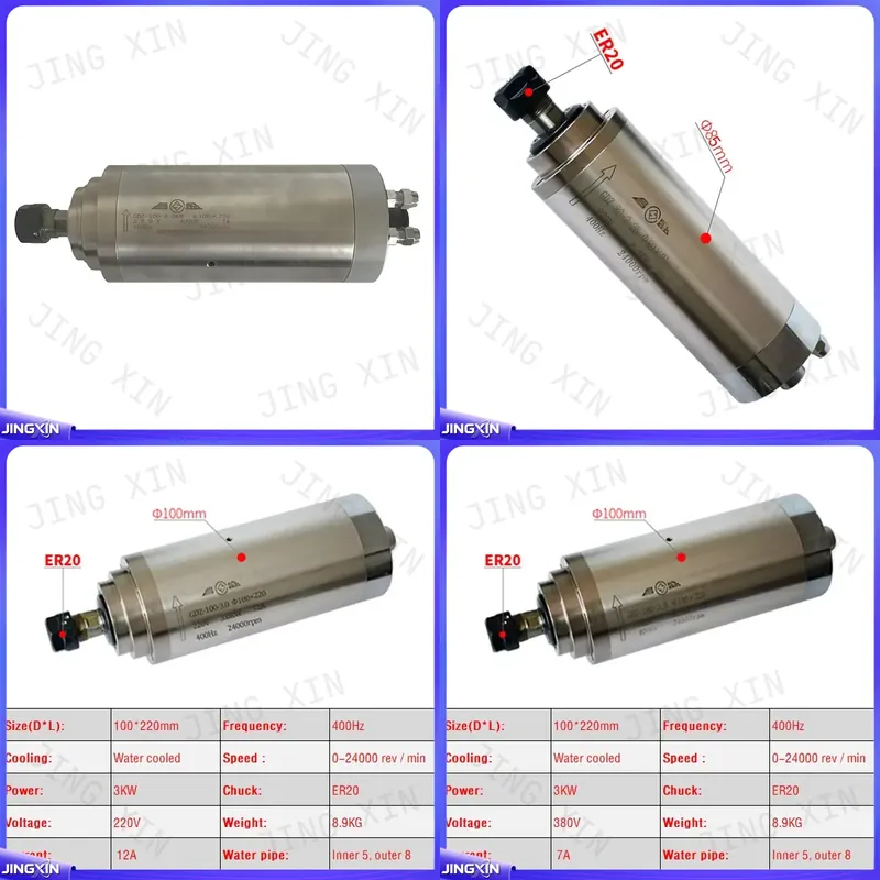 op maat gemaakt voor CNC-spind - Er20 Collet Chuck Spindle Motor 220V recensie en prijs
